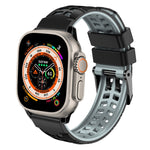 Twill Dual-row Buckle Silicone Watch Band, For Apple Watch Ultra 49mm, For Apple Watch SE 2023 44mm, For Apple Watch SE 2023 40mm, For Apple Watch Ultra 2 49mm, For Apple Watch Series 9 45mm