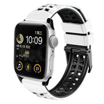 Twill Dual-row Buckle Silicone Watch Band, For Apple Watch SE 2022 40mm, For Apple Watch SE 2022 44mm, For Apple Watch Series 9 41mm, For Apple Watch Series 8 41mm, For Apple Watch Series 8 45mm