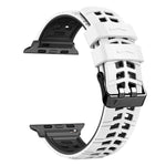 Twill Dual-row Buckle Silicone Watch Band, For Apple Watch SE 40mm, For Apple Watch SE 44mm, For Apple Watch Series 7 41mm, For Apple Watch Series 7 45mm, For Apple Watch Series 6 40mm