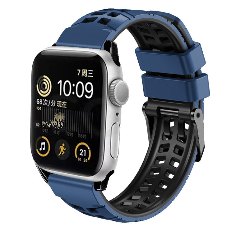 Twill Dual-row Buckle Silicone Watch Band, For Apple Watch Series 6 44mm, For Apple Watch Series 5 44mm, For Apple Watch Series 5 40mm, For Apple Watch Series 4 44mm, For Apple Watch 42mm