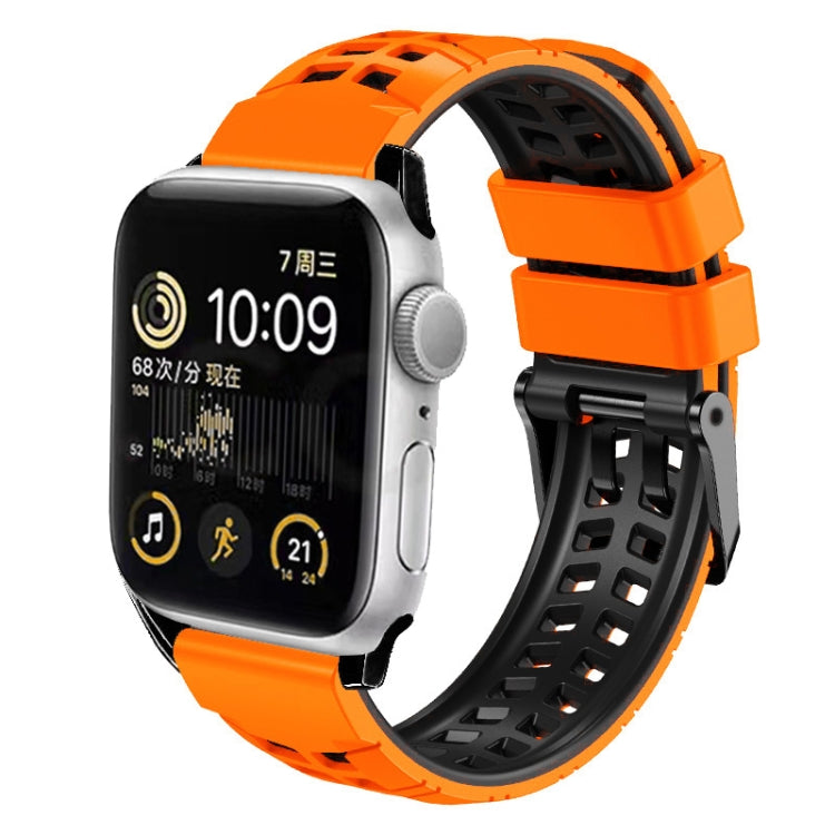 Twill Dual-row Buckle Silicone Watch Band, For Apple Watch Series 6 44mm, For Apple Watch Series 5 44mm, For Apple Watch Series 5 40mm, For Apple Watch Series 4 44mm, For Apple Watch 42mm