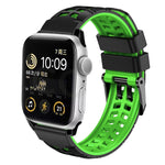 Twill Dual-row Buckle Silicone Watch Band, For Apple Watch SE 2022 40mm, For Apple Watch SE 2022 44mm, For Apple Watch Series 9 41mm, For Apple Watch Series 8 41mm, For Apple Watch Series 8 45mm