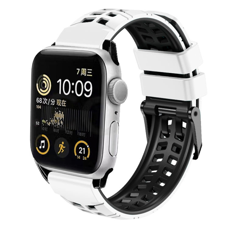 Twill Dual-row Buckle Silicone Watch Band, For Apple Watch Ultra 49mm, For Apple Watch SE 2023 44mm, For Apple Watch SE 2023 40mm, For Apple Watch Ultra 2 49mm, For Apple Watch Series 9 45mm