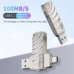 Lenovo Thinkplus MU232 USB 3.2 + USB-C / Type-C Dual Head Flash Drive, 64GB, 128GB, 256GB