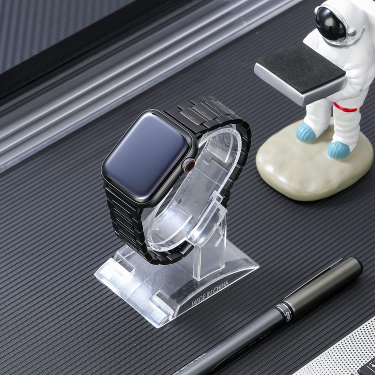 Safety Buckle Titanium Steel Watch Band, For Apple Watch Series 5 44mm, For Apple Watch Series 5 40mm, For Apple Watch Series 4 44mm, For Apple Watch 42mm, For Apple Watch Series 4 40mm, For Apple Watch Series 3 38mm, For Apple Watch 38mm              ...