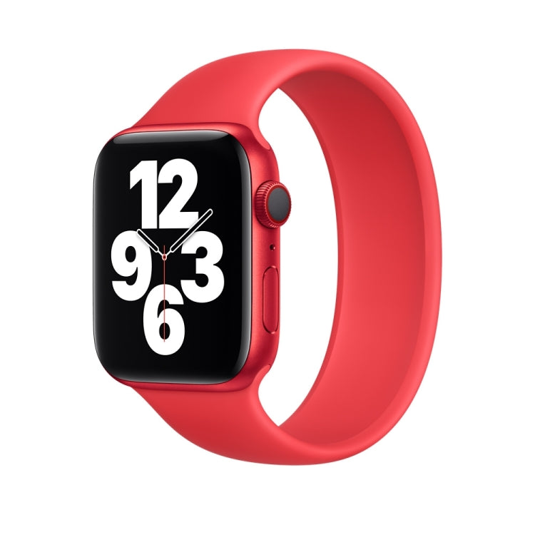 For Apple Watch Series 5 & 4 40mm / 3 & 2 & 1 38mm Solid Color Elastic Silicone Replacement Wrist Strap Watchband, Size:S 130mm, S 130mm, M 143mm, L 156mm