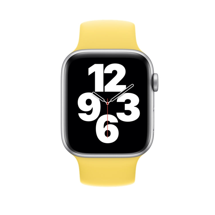 For Apple Watch Series 5 & 4 40mm / 3 & 2 & 1 38mm Solid Color Elastic Silicone Replacement Wrist Strap Watchband, Size:S 130mm, S 130mm, M 143mm, L 156mm