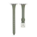 T-shaped Slim Genuine Leather Watch Band, For Apple Watch Series 7 41mm, For Apple Watch Series 7 45mm, For Apple Watch SE 40mm, For Apple Watch SE 44mm, For Apple Watch Series 6 40mm, For Apple Watch Series 6 44mm