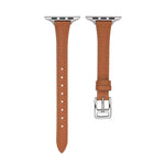 T-shaped Slim Genuine Leather Watch Band, For Apple Watch Series 5 44mm, For Apple Watch Series 5 40mm, For Apple Watch Series 4 44mm, For Apple Watch Series 4 40mm, For Apple Watch Series 3 38mm, For Apple Watch Series 3 42mm