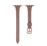 T-shaped Slim Genuine Leather Watch Band, For Apple Watch Series 5 44mm, For Apple Watch Series 5 40mm, For Apple Watch Series 4 44mm, For Apple Watch Series 4 40mm, For Apple Watch Series 3 38mm, For Apple Watch Series 3 42mm