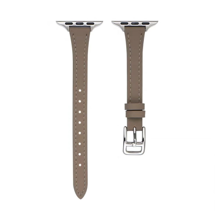 T-shaped Slim Genuine Leather Watch Band, For Apple Watch Series 2 42mm, For Apple Watch 2 38mm, For Apple Watch 42mm, For Apple Watch 38mm