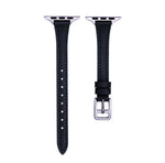 T-shaped Slim Genuine Leather Watch Band, For Apple Watch Series 10 46mm, For Apple Watch Series 10 42mm, For Apple Watch SE 2023 44mm, For Apple Watch SE 2023 40mm, For Apple Watch Ultra 2 49mm, For Apple Watch Series 9 45mm