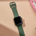 Pin Buckle Silicone Watch Band, For Apple Watch SE 40mm