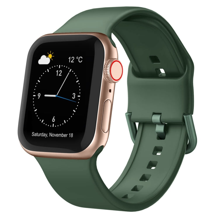 Pin Buckle Silicone Watch Band, For Apple Watch SE 44mm