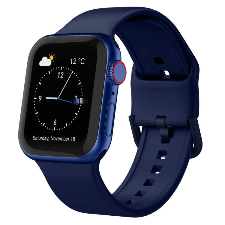 Pin Buckle Silicone Watch Band, For Apple Watch Series 3 42mm