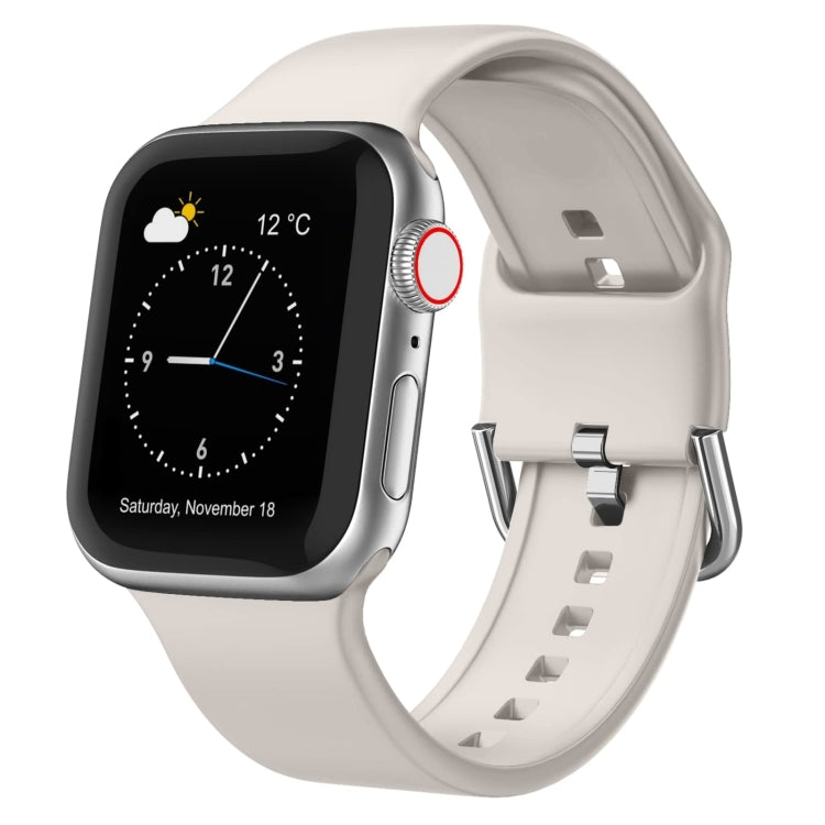 Pin Buckle Silicone Watch Band, For Apple Watch Series 9 41mm