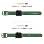 Pin Buckle Silicone Watch Band, For Apple Watch Series 9 45mm