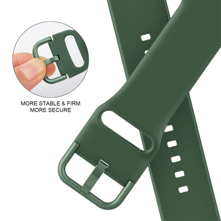 Pin Buckle Silicone Watch Band, For Apple Watch Series 9 45mm