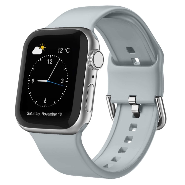 Pin Buckle Silicone Watch Band, For Apple Watch Series 9 45mm