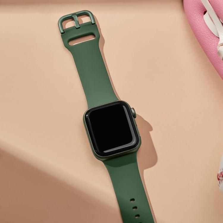 Pin Buckle Silicone Watch Band, For Apple Watch Series 10 46mm
