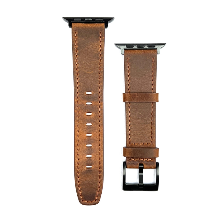 Retro Texture Leather Watch Band, For Apple Watch Ultra 49mm, For Apple Watch SE 2023 44mm, For Apple Watch SE 2023 40mm, For Apple Watch 8 41mm, For Apple Watch 8 45mm, For Apple Watch Ultra 2 49mm, For Apple Watch 9 45mm, For Apple Watch SE 2022 40mm...