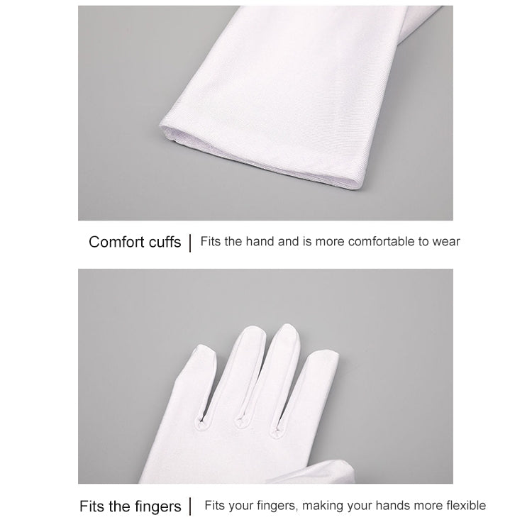 Labor Protection White Anti-sweat Cloth Thickened Gloves, 1 Pair