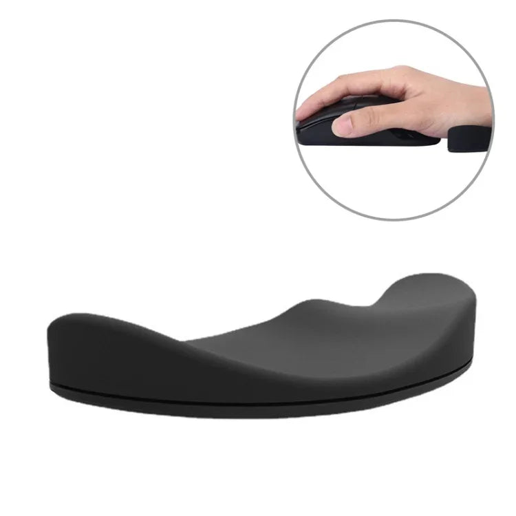 Silicone Wrist Support Mouse Pad Mobile Palm Rest Office Hand Rest, Black Left Hand, Grey Right Hand, Grey Left Hand