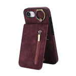 Retro Ring and Zipper RFID Card Slot Phone Case, For iPhone 17e / 16e, For iPhone 17 Pro Max, For iPhone 17 Pro, For iPhone 17, For iPhone Air, For iPhone 16 Pro Max