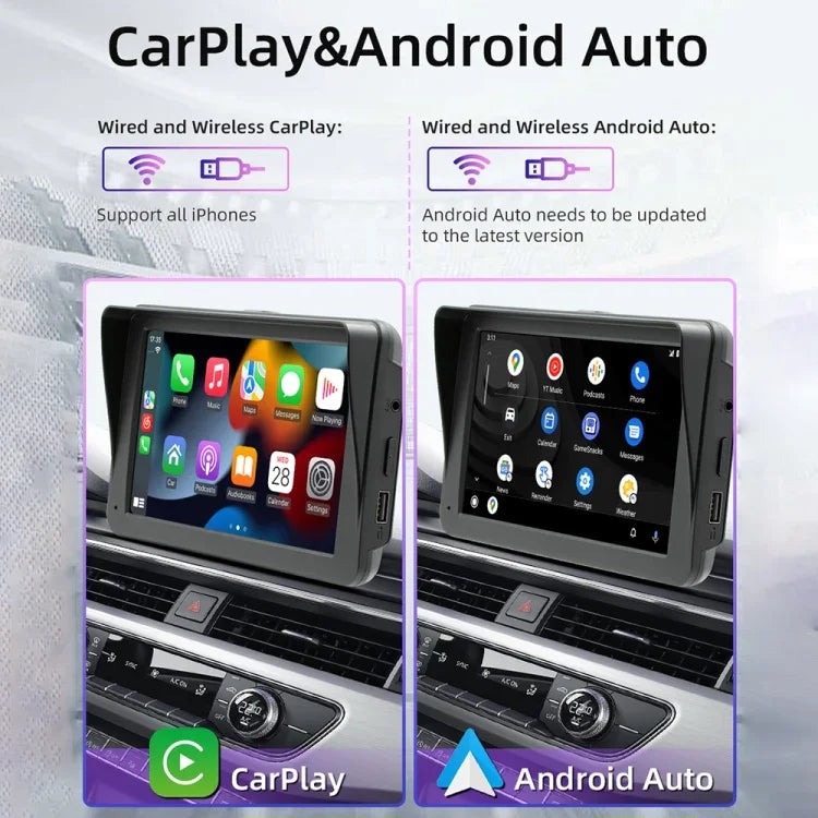 B5570 SunShade Style Car MP5 Player 7 inch Wireless CarPlay, Support Mobile Phone Interconnection, B5570