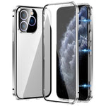Magnetic Double-buckle HD Tempered Glass Phone Case, For iPhone 11 Pro