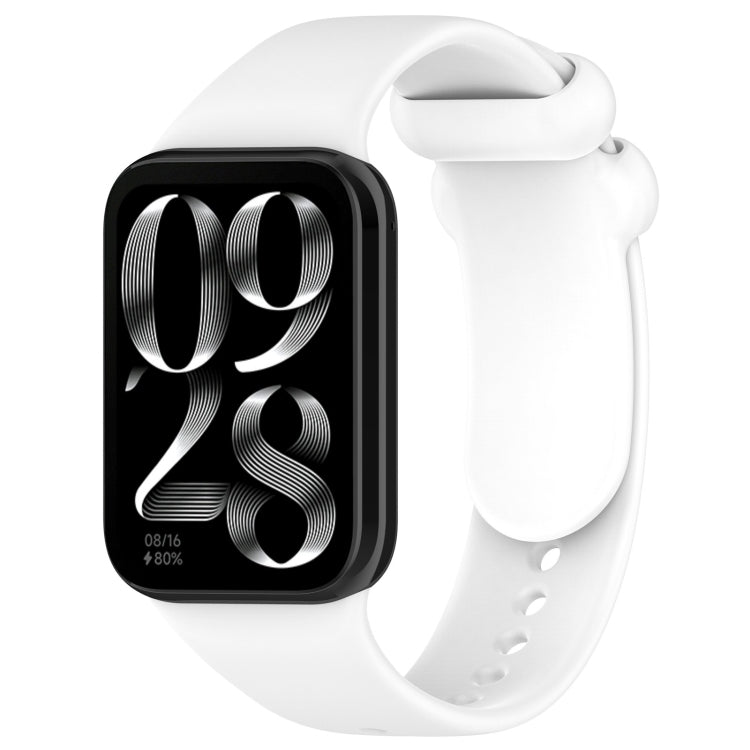 Solid Color Black Buckle Silicone Watch Band, For Xiaomi Band 10 Pro / Redmi Watch 6 / 5