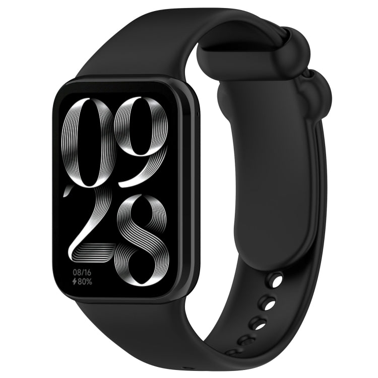 Solid Color Black Buckle Silicone Watch Band, For Xiaomi Band 10 Pro / Redmi Watch 6 / 5
