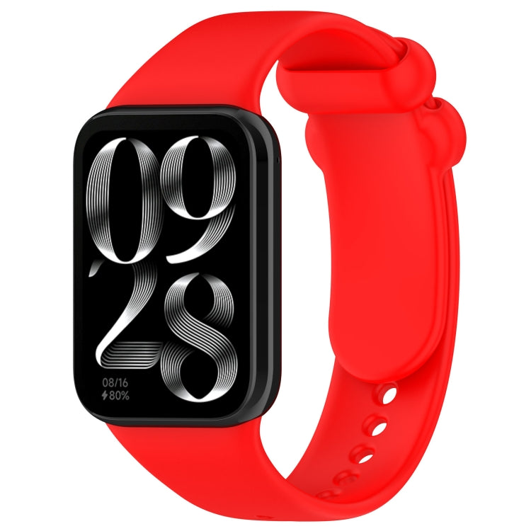 Solid Color Black Buckle Silicone Watch Band, For Xiaomi Band 10 Pro / Redmi Watch 6 / 5