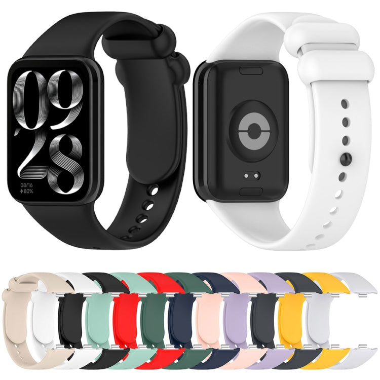 Solid Color Black Buckle Silicone Watch Band, For Xiaomi Band 10 Pro / Redmi Watch 6 / 5