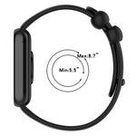 Solid Color Black Buckle Silicone Watch Band, For Xiaomi Band 10 Pro / Redmi Watch 6 / 5