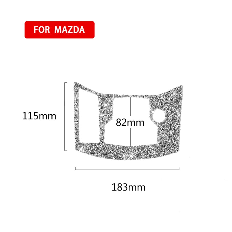 For Mazda CX-5 2017-2018 Car Electronic Handbrake Panel Diamond Decorative Sticker, Left Drive, Car Electronic Handbrake Panel, Left Drive