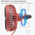 F829 Portable Car Air Outlet Electric Cooling Fan with LED Light