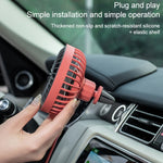 F829 Portable Car Air Outlet Electric Cooling Fan with LED Light