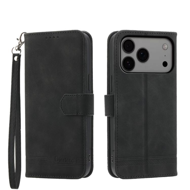 Dierfeng Dream Line TPU Hybrid PU Leather Phone Case, For iPhone 17 Pro Max, For iPhone 17 Pro, For iPhone 17, For iPhone Air, For iPhone 16e, For iPhone 16 Pro Max, For iPhone 16 Pro, For iPhone 16 Plus