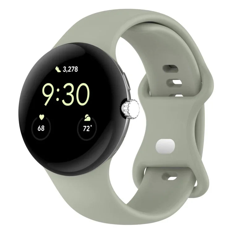 For Google Pixel Watch 4 / 3 / 2 / 1 41mm Solid Color Silicone Watch Band, S Size, L Size