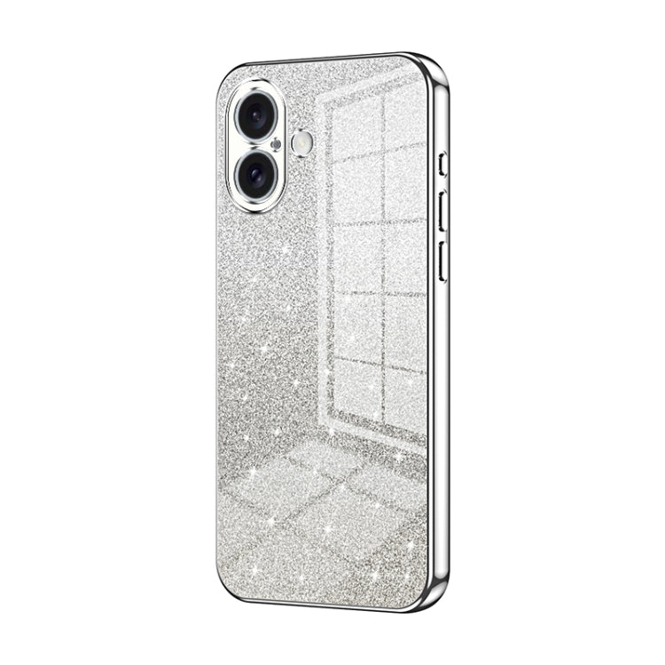 Gradient Glitter Powder Electroplated Phone Case, For iPhone 16 Pro, For iPhone 16 Plus, For iPhone 16, For iPhone 15 Pro Max, For iPhone 15 Pro, For iPhone 15 Plus