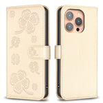 Four-leaf Embossed Leather Phone Case, For iPhone 18 Pro/17 Pro, For iPhone 18 Pro Max/17 Pro Max, For iPhone 17, For iPhone 17 Air, For iPhone 16 Pro Max, For iPhone 16 Pro, For iPhone 16 Plus, For iPhone 16