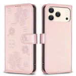 Four-leaf Embossed Leather Phone Case, For iPhone 18 Pro/17 Pro, For iPhone 18 Pro Max/17 Pro Max, For iPhone 17, For iPhone 17 Air, For iPhone 16 Pro Max, For iPhone 16 Pro, For iPhone 16 Plus, For iPhone 16