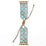 Hexagonal Stones Drawstring Chain Watch Band, For Apple Watch SE 2023 44mm, For Apple Watch SE 2023 40mm, For Apple Watch Ultra 2 49mm, For Apple Watch Series 9 45mm, For Apple Watch Series 9 41mm, For Apple Watch Ultra 49mm, For Apple Watch Series 8 4...