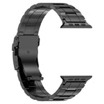 Safety Buckle Trapezoid Titanium Steel Watch Band, For Apple Watch SE 40mm, For Apple Watch SE 44mm, For Apple Watch Series 6 40mm, For Apple Watch Series 6 44mm, For Apple Watch Series 5 44mm, For Apple Watch Series 5 40mm, For Apple Watch Series 4 44...