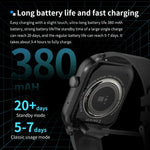 2.01 inch Leather Strap Bluetooth Call Smart Watch Support Heart Rate Monitoring / Non-invasive Blood Sugar, Leather Strap Black, Leather Strap Brown