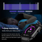 2.01 inch Silicone Strap Bluetooth Call Smart Watch Support Heart Rate Monitoring / Non-invasive Blood Sugar, Silicone Strap Black, Silicone Strap Light Yellow