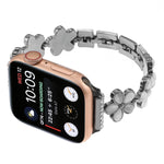 5-petaled Flower Zinc Alloy Chain Watch Band, For Apple Watch Series 4 44mm, For Apple Watch Series 4 40mm, For Apple Watch Series 3 38mm, For Apple Watch Series 3 42mm, For Apple Watch Series 2 42mm, For Apple Watch Series 2 38mm