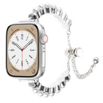 Pearl Bracelet Metal Watch Band, For Apple Watch SE 2023 44mm, For Apple Watch SE 2023 40mm, For Apple Watch Ultra 2 49mm, For Apple Watch Series 9 45mm, For Apple Watch Series 9 41mm, For Apple Watch Ultra 49mm, For Apple Watch Series 8 41mm          ...