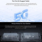 OUKITEL RT7 TITAN 5G Network IP68/IP69K Rugged Tablet, 10.1 inch Android 15 MediaTek Dimensity 7050 Octa Core Support Dual SIM, EU Plug, RT7 5G 12GB+512GB